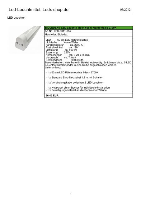 Led-Leuchtmittel. Ledx-shop.de