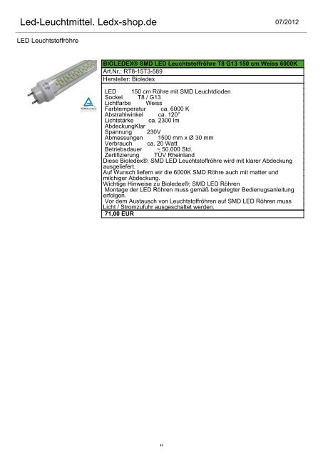 Led-Leuchtmittel. Ledx-shop.de