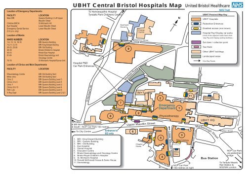 UBHT Central Bristol Hospitals Map - United Bristol Healthcare NHS ...