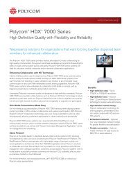 Polycom HDX 7000 Data Sheet - Polixel