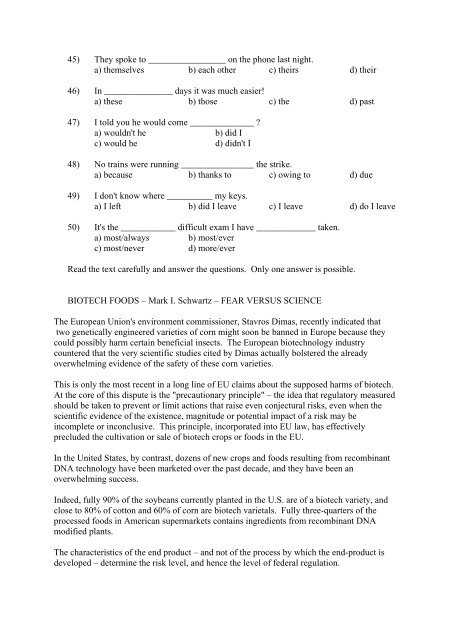 ATS 2008 Anglais Part II Option DurÃ©e: 1 h 1) It - Concours ENSEA