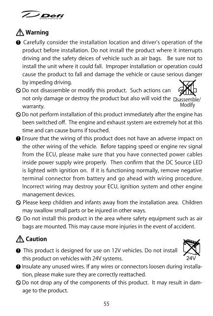 ADVANCE ZD manual - Defi