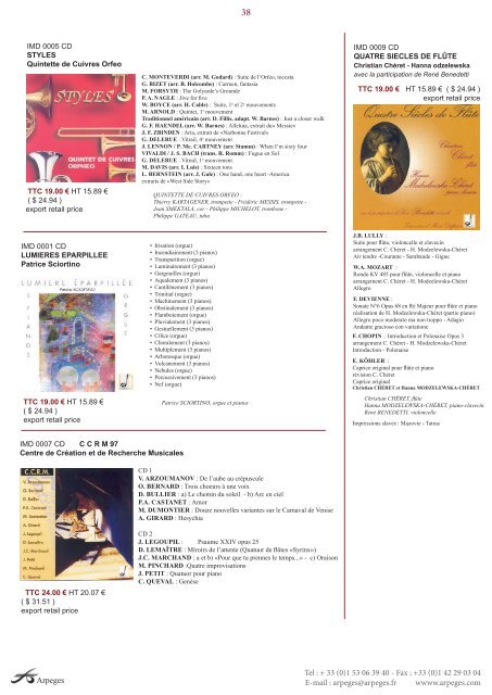 catalogue IMD OCTOBRE 2012-A4.indd - Arpèges