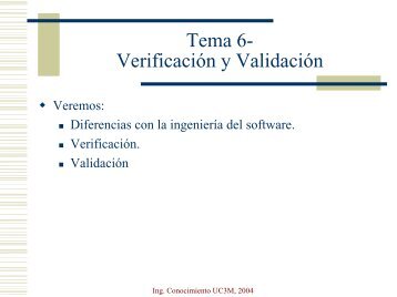 Tema 6- Verificación y Validación - GIAA