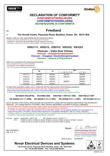 Novar Electrical Devices and Systems Friedland - produktinfo ...