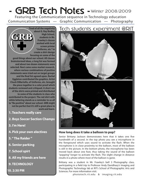 - GRB Tech Notes -Winter 2008/2009 - Fulton City Schools - cnyric