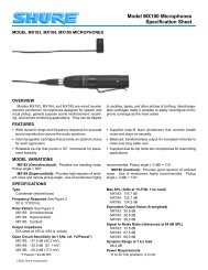 MX183/4/5 Spec Sheet - Full Compass