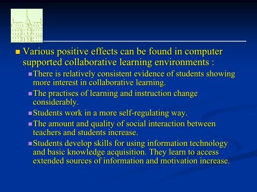 Computer Supported Collaborative Learning - Hrast