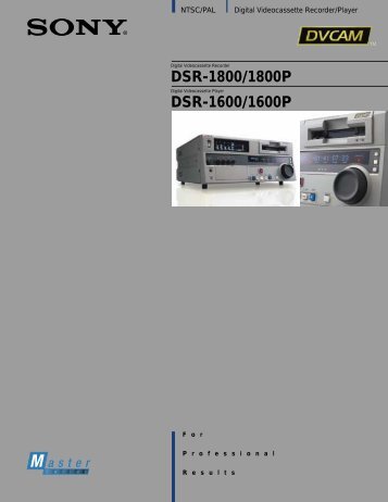 DSR-1800/1800P DSR-1600/1600P - GRS Systems Inc