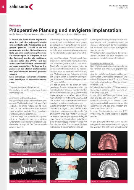 Lorenz Dental - Zahnseite 01/2015