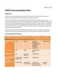 IVCCD Communication Plan - Iowa Valley Community College District