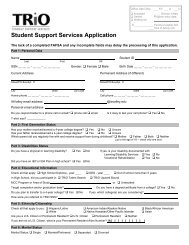 TRiO Application Form (pdf) - Iowa Valley Community College District