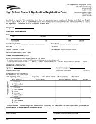 High School Student Application/Registration Form - Iowa Valley ...