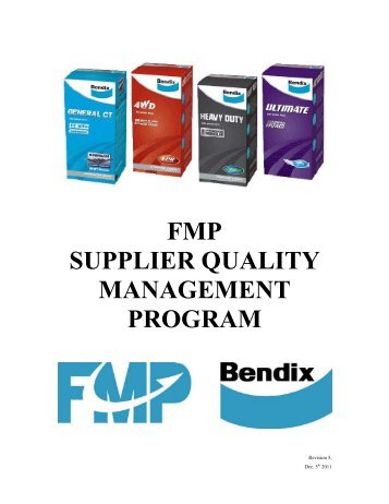 FMP Supplier Quality Management Program Version 5 PDF - Bendix