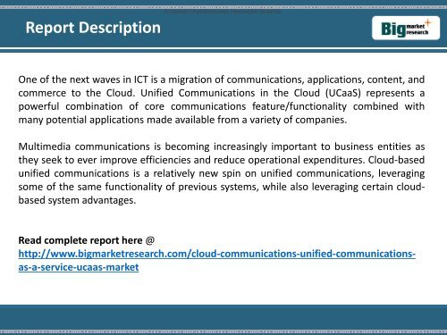 2020 Cloud Communications Market : Unified Communications as a Service (UCaaS) 