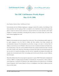 The GRC Gulf Business Weekly Report - Gulf Research Center