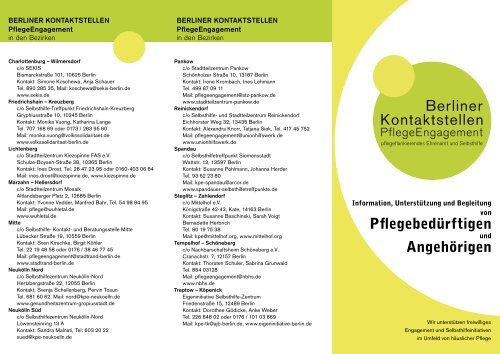 Berliner Kontaktstellen PflegeEngagement