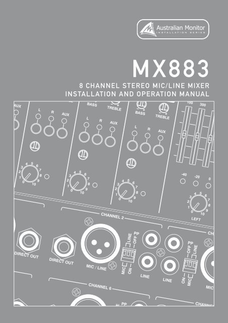 MX883 Manual - Australian Monitor