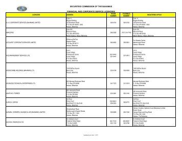 securities commission of the bahamas financial and corporate ...