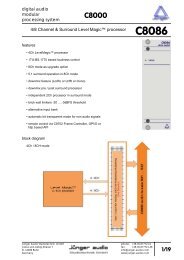 JÃ¼nger Audio C8086 Manual - PDF - Aspen Media.