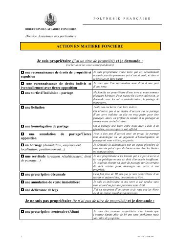 Formulaire requÃªte en matiÃ¨re fonciÃ¨re - Direction des affaires ...