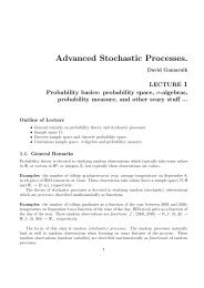 Advanced Stochastic Processes.