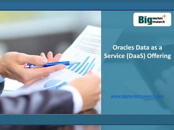 Telecom service providers : Oracles Data as a Service (DaaS) Offering