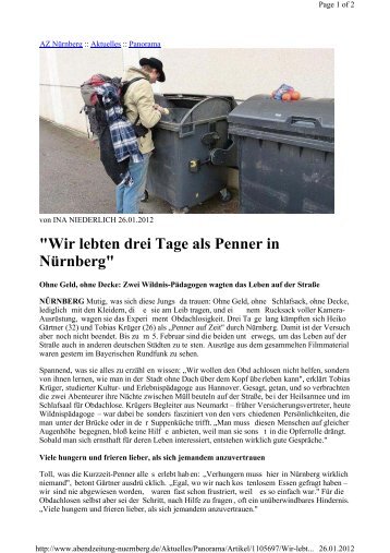 Abendzeitung Nürnberg, 26.01.2012 - Heiko Gärtner