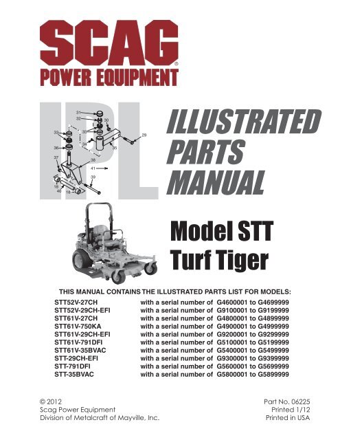 Download Parts List Scag Power Equipment