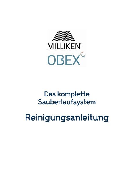 Reinigungsanleitung - Milliken