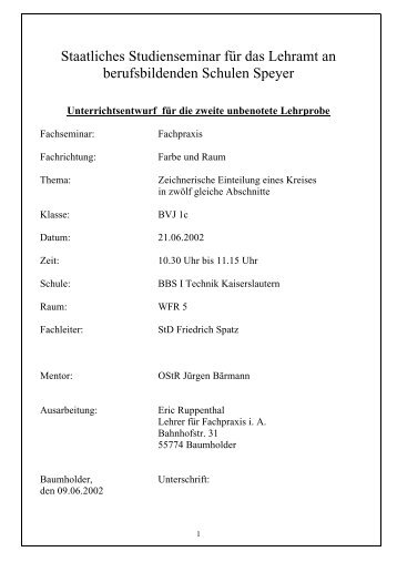 2. unben. Lehrprobe - Malermeister Ruppenthal