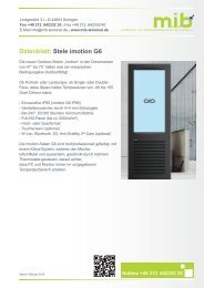 Datenblatt: Stele imotion G6