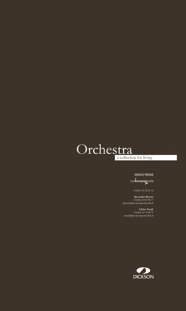 Dossier de presse Orchestra 2008 - Dickson