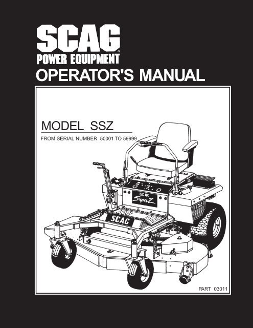 Super z mower manual hotsell
