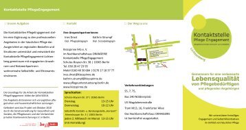 Flyer Kontaktstelle PflegeEngagement Lichtenberg