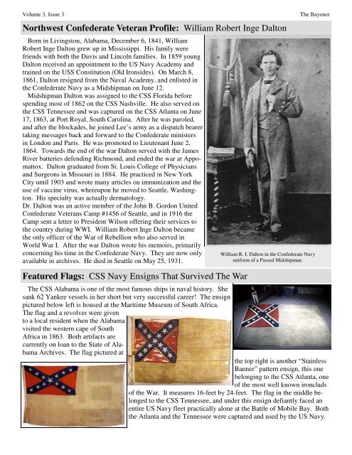Sons of Confederate Veterans Col. Isaac Williams ... - Scvportland.org