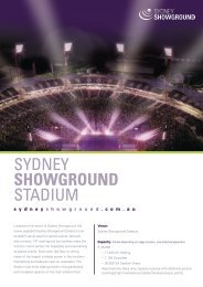 Download Stadium Fact Sheet - Sydney Showground