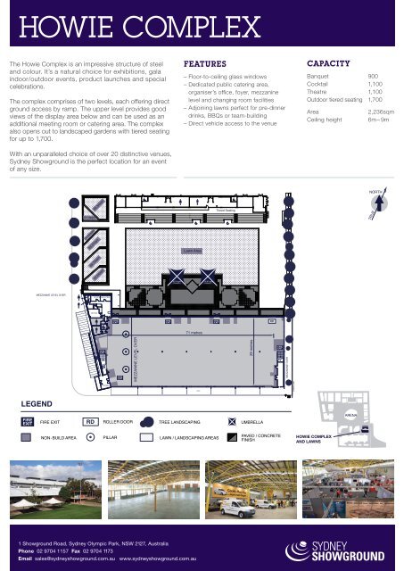 HOWIE COMPLEX - Sydney Showground