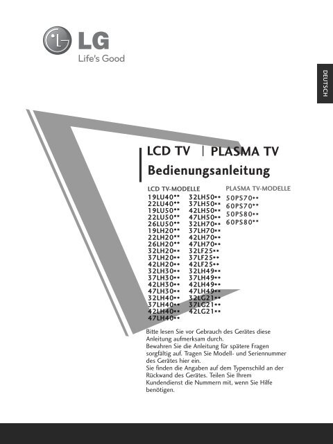 lcd tv-modelle - LG Electronics