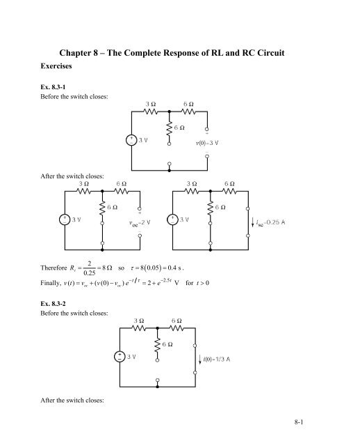 Chapter 8 A The Complete Response Of Rl And Unix Eng Ua Edu