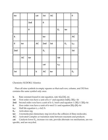 sudoku Kinetics