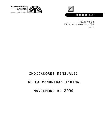 indicadores mensuales de la comunidad andina - Intranet