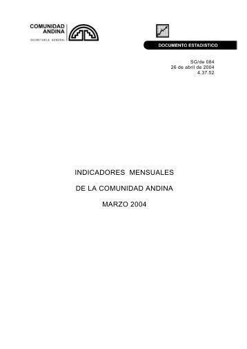 indicadores mensuales de la comunidad andina - marzo ... - Intranet