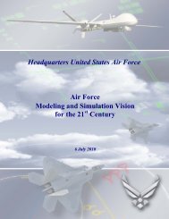 Air Force M&S Vision - Air Force Agency for Modeling and Simulation