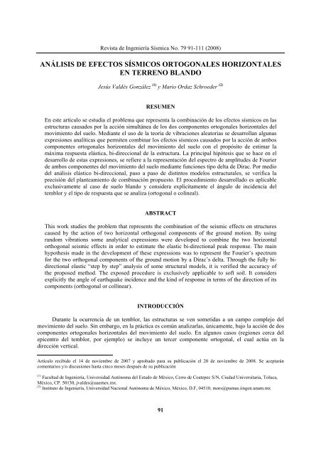 anÃ¡lisis de efectos sÃ­smicos ortogonales horizontales en terreno ...