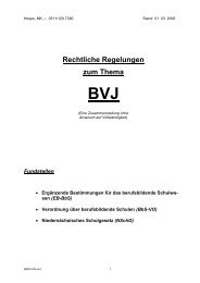 Rechtliche Regelungen zum Thema - Bvj.nibis.de