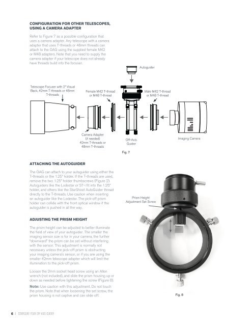 Celestron Off Axis Guider Instructions - First Light Optics