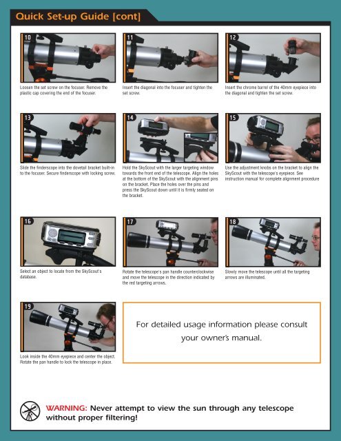 SkyScout Scope 90 Quick Setup Guide - Celestron