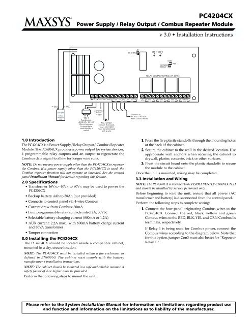 PC4204CX - Walker Home Security