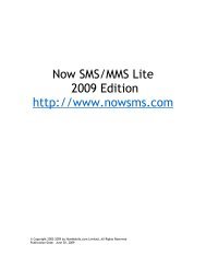 Interfacing with nowsms via command line interface.